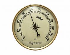 Ivory Hygrometer Brass Bezel 2-3/4inch